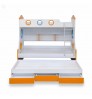 Roman Multicolor Bunk Bed with Trundle and Storage