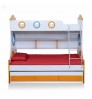 Roman Multicolor Bunk Bed with Trundle and Storage