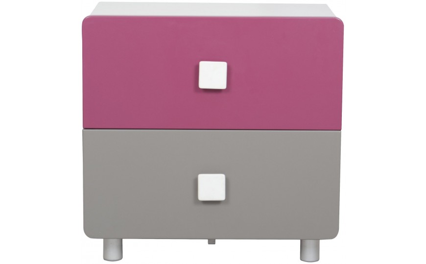 Magic Magenta and Grey Bedside Table