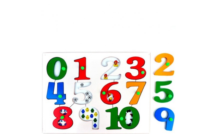 Little Genius AL15 Number Picture Tray Wooden Toy