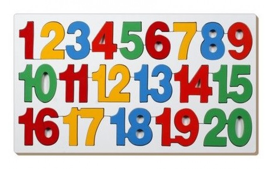 Little Genius AL08 Number Counting Tray 1 To 20 Wooden Toy