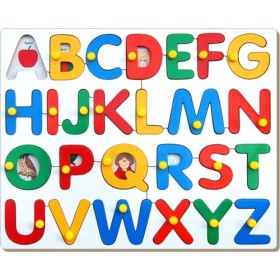 Alphabets Pictures Puzzle with Knob